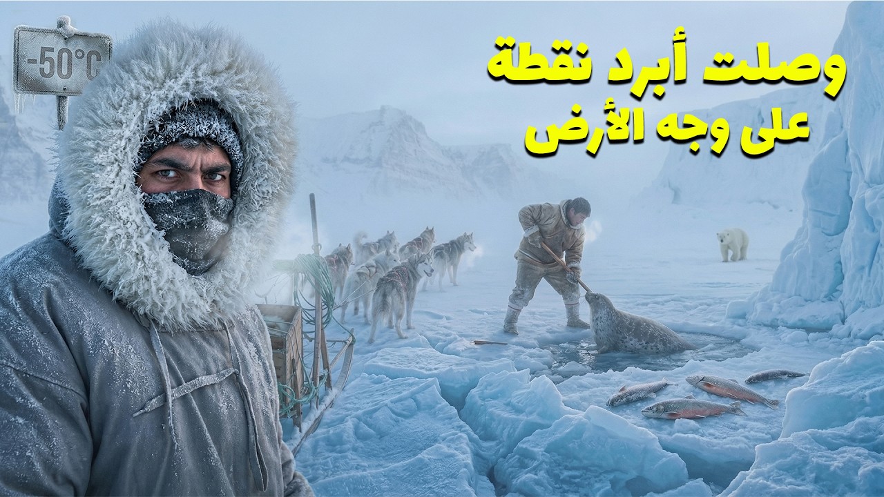 ⁣أصعب تجربة في حياتي مع صيادين الدب القطبي تجربة حقيقية -50🇬🇱