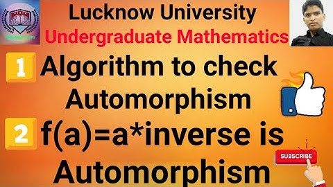 Lucknow University Abstract Algebra (Automorphism) 02