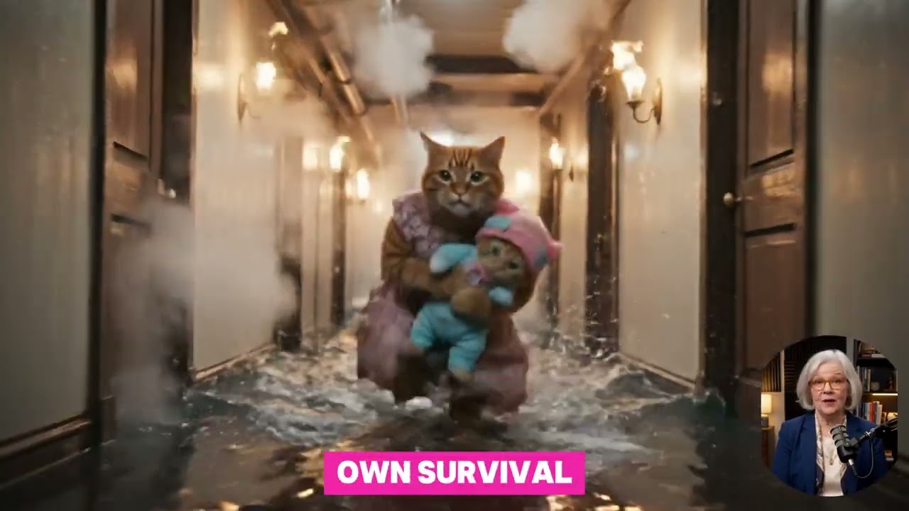 Mama Cat Loves Her Kitten - Cute Cat Story Animation | Titanic Cat Version 🐾🎩🐯