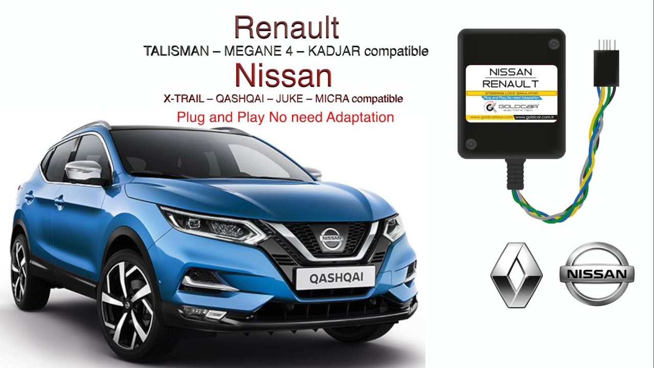 GOLDCAR How To Connect Nissan QASHQAI Steering Lock Emulator Plug and