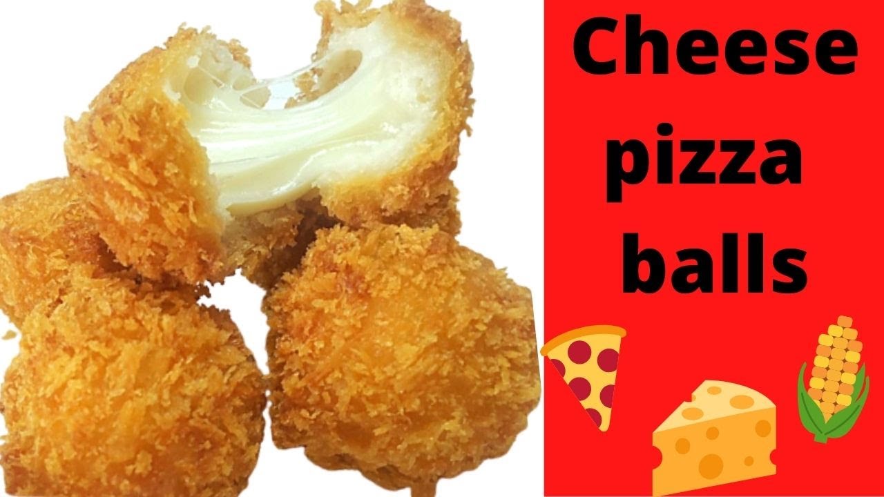 KFC CHEESE pizza balls 🍕 in 10 mins HOW to make bread crumbs at home