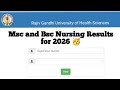 RGUHS BSc and Msc Nursing Results 2026 Out! 2nd, 4th, 5th, 6th Sem &amp; 4th Year Result | Nursing 