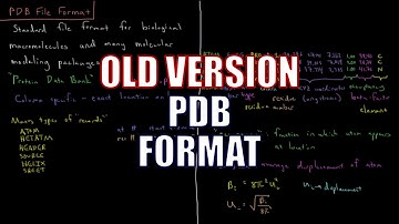 Computational Chemistry 1.2 - PDB File Format (Old Version)