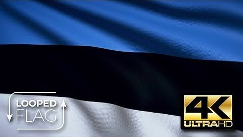 Flag 4K Estonia On Realistic Looping Animation With Highly Detailed Fabric | Motion Graphics -