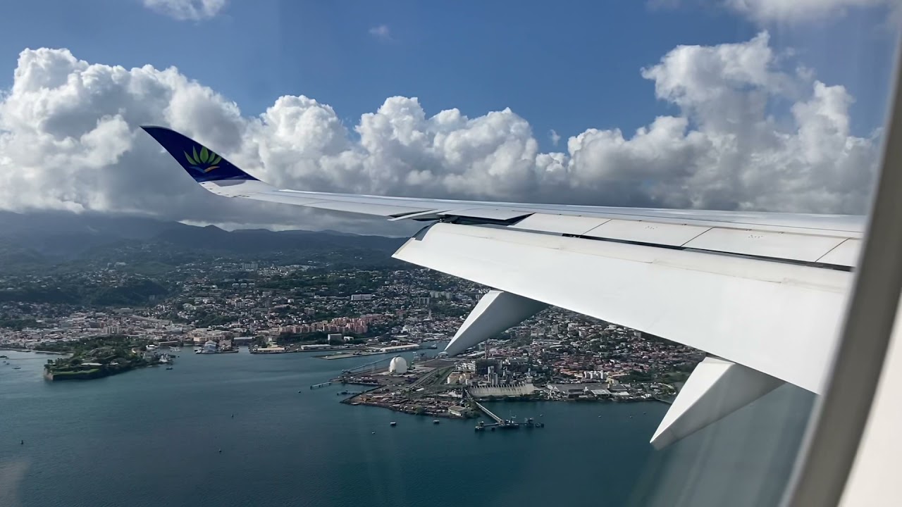 Martinique TFFF | A350-1000 approach and landing