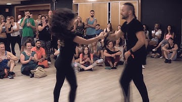 David and Sara demo at Beach Festival ZoukLambada Bcn