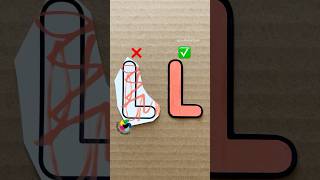 Vibrant Fills 🎨 | Letter L: The Perfect Cut ✂️✨ #chanafavors #PerfectCut #LetterArt #ASMR