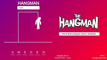 Hangman Game: How to Create a Hangman Game in HTML, CSS, JavaScript