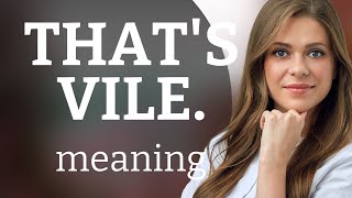 Understanding That's Vile: An English Phrase Explained
