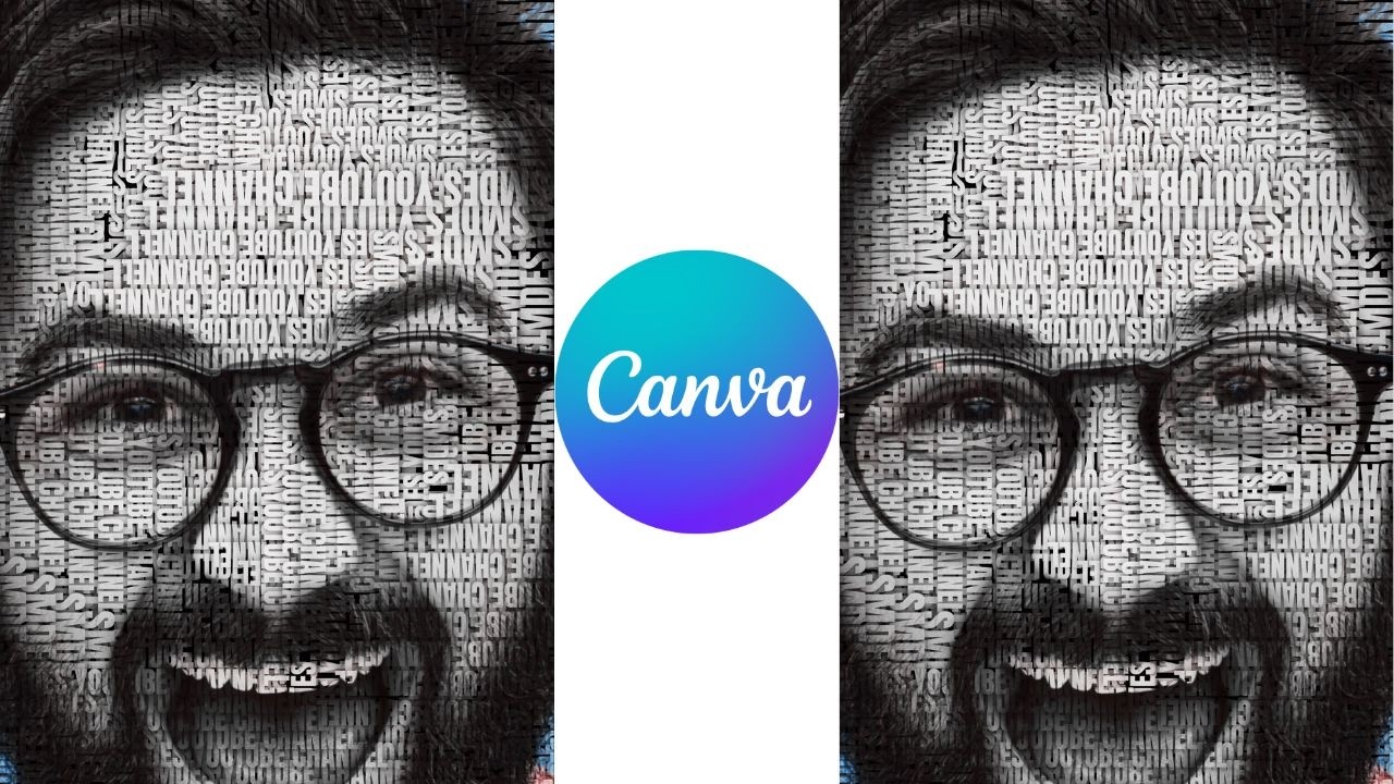 Canva Word Cloud Portrait Tutorial - Turn Photos into Text Art! 📸✨