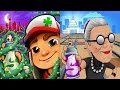 Angry Gran Run 🆚 Subway surfers Sakura tokyo Map Comparison 