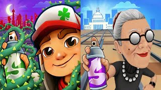 Angry Gran Run 🆚 Subway surfers Sakura tokyo Map Comparison 