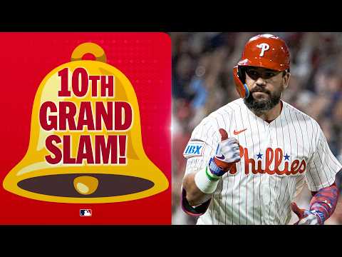 10th career GRAND SLAM and 44th home run of the 2026 season for Kyle Schwarber! 🔔🔔🔔🔔 MLB Highlights