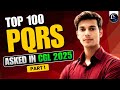SSC CGL 2025 PQRS Questions | SSC CGL CHSL MTS Steno 2026 | Top 100 PQRS Complete Solution (Part 1)