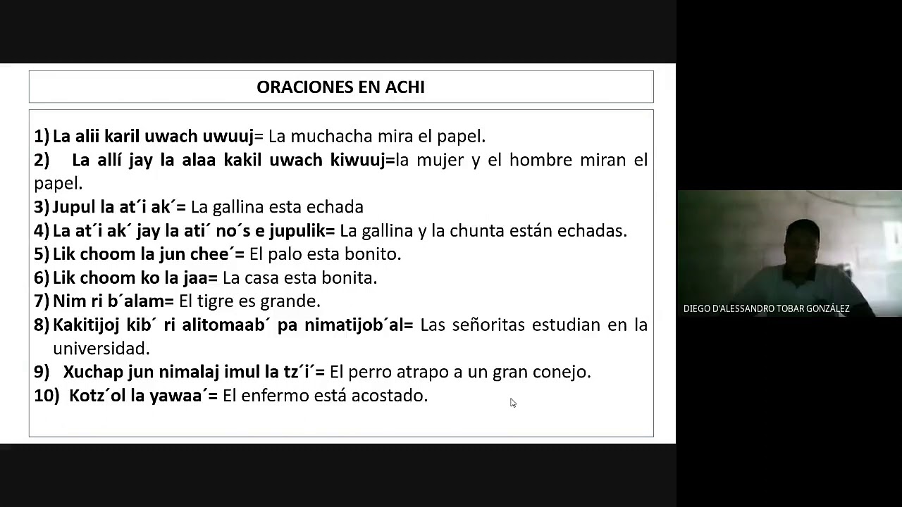 Oraciones en achi YouTube