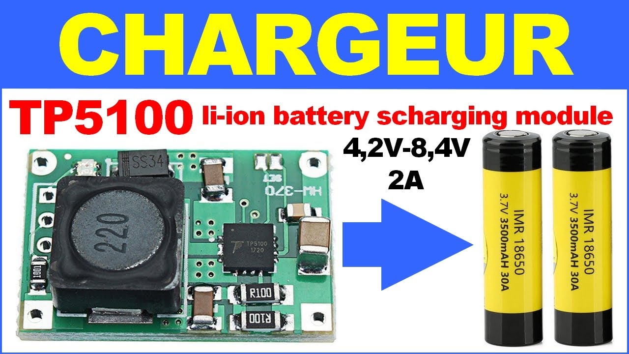 Super chargeur module TP5100 accu batterie li-ion 18650 lithium battery  charger no BMS 👍⚡️🔥 