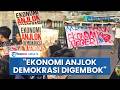 Ragam Poster Kritikan Mahasiswa Warnai Aksi Demo di Gedung DPR: Ekonomi Anjlok, Demokrasi Digembok