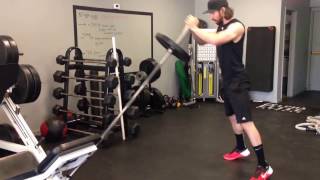 Barbell Landmine Thruster. N8 Training Systems