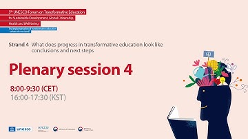 [KOR] 기조세션 4 - 5th UNESCO Forum on #TransformativeEducation