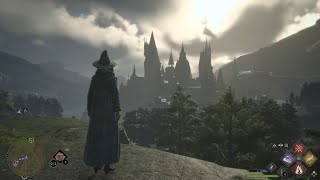 Hogsmeade to the Forbidden Forest Walking Tour 4K (with Dark Wizard Attacks) | Hogwarts Legacy PS5