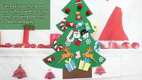 DIY Felt Christmas Tree, with 26Pcs Xmas Ornaments