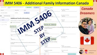IMM 5406  Additional Family Information  Online Spousal Sponsorship