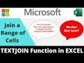Join text in EXCEL with and without TEXTJOIN Function | All versions