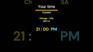 GMT-6｜21:00 PM｜CHICAGO