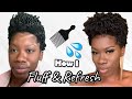 How I Fluff &amp; Refresh A 2 Day Old Wash N&#39; Go|  In TEN MINUTES ! | Type 4 Hair