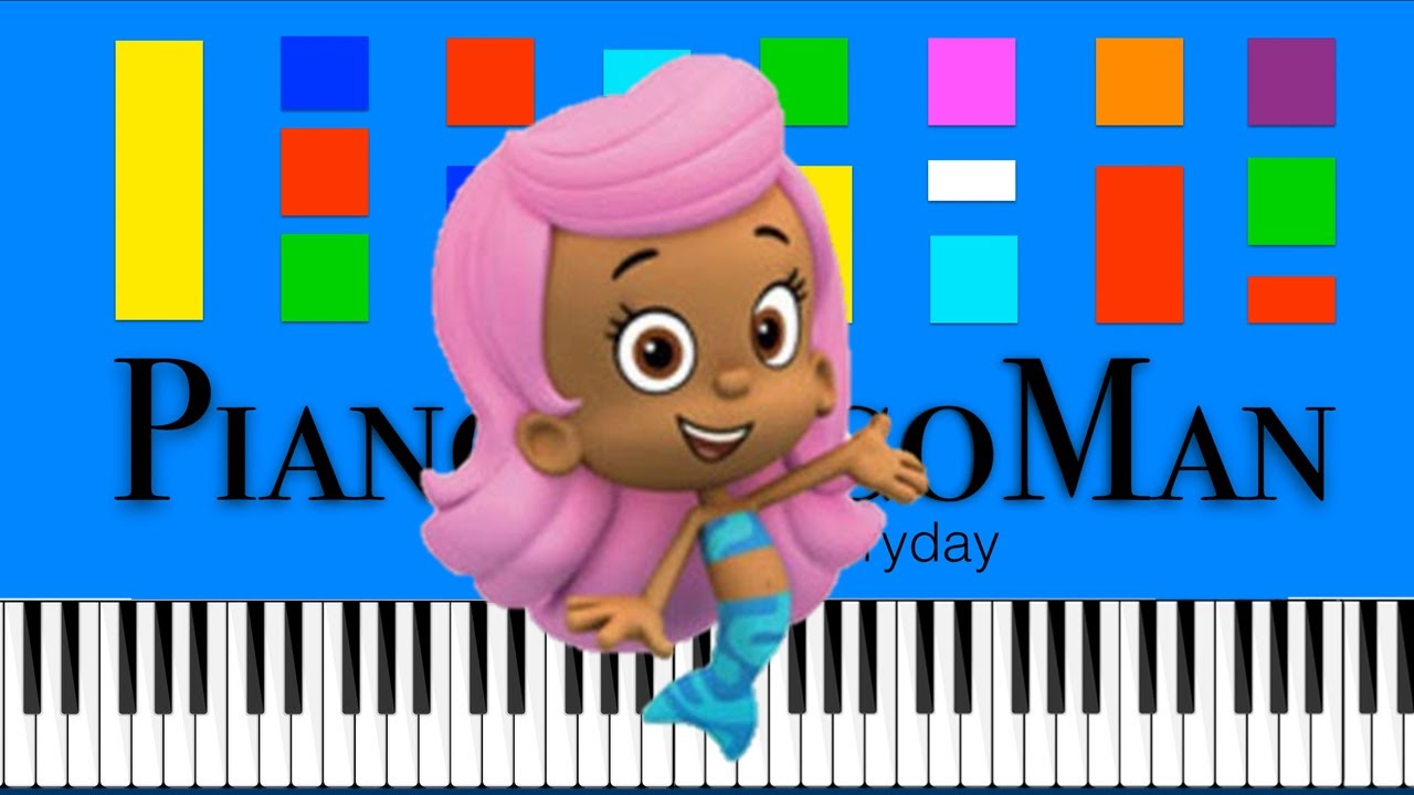 Bubble Guppies A Color Just Right Slow EASY Medium 4K Piano Tutorial ...