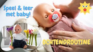 BABY POP OCHTENDROUTINE - SPELEN MET POPPEN - Filmpjes voor peuters en kleuters in het Nederlands