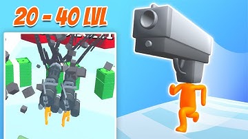 Gun Head Run - level 20 to 40 | Gameplay #2