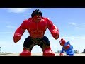 Kırmızı Hulk ve Örümcek Adam Lego Arabalar Sürüyor (Lego Süper Kahramanlar)