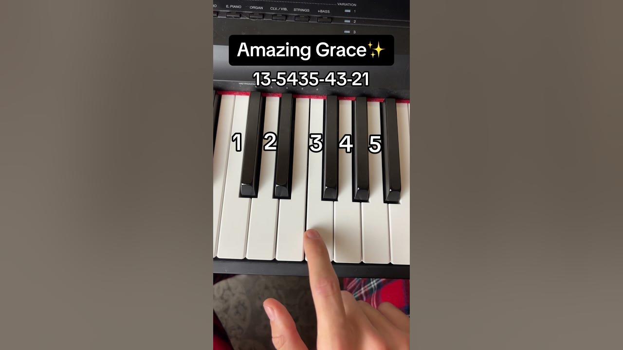 Amazing Grace Easy Piano Tutorial