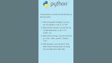 Các kiểu dữ liệu cơ bản trong Python