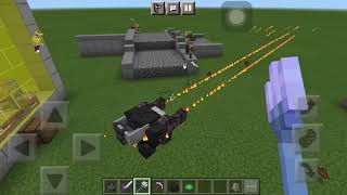 Movable Turret in Minecraft (Command block creation) [world download]