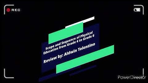 Scope and sequence of Topic for Grade 4 to grade 6 Physical Education