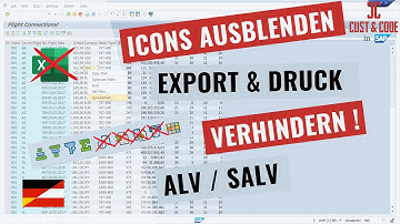 Icons ausblenden, Excel Export und Druck in ALV Grid / SALV Table verhindern [deutsch]