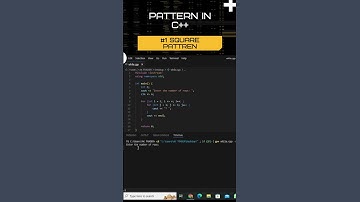 Square Pattern in C++ #square #pattern  #code #youtubeshorts #shorts #viral #trending