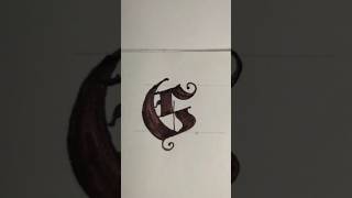 How to write letter 'G' in Old English Text/realtime#shorts#lettering screenshot 4