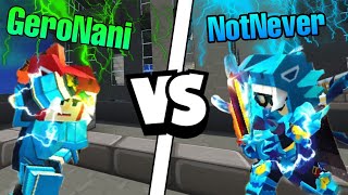 INSANE BATTLE!! 🤯 1V1 With NotNever BG in BedWars!! (Blockman GO)