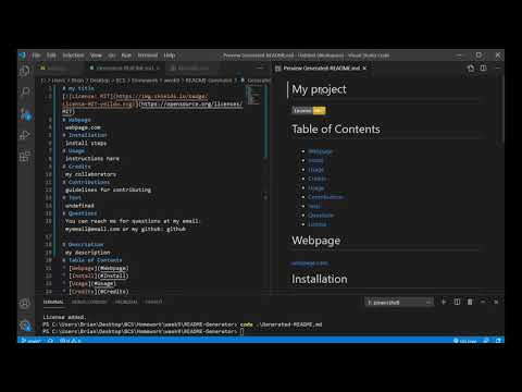 README Generator with Node.js