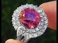 GIA Certified UNHEATED Harry Winston Padparadscha Sapphire Diamond 18k Gold Vintage Estate Ring