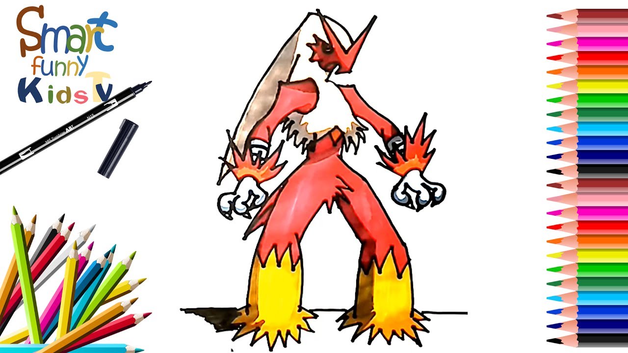 How To Draw Blaziken Pokemon Painting Coloring Sfk Tv How To Draw Blaziken Pokemon Painting Coloring Sfk Tv Chanel Kids