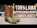 Tony Lama Patron Bomber Brown Cowboy Boots