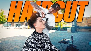 Giving one of my fans a FREE haircut!! 💈