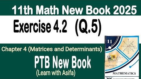 Class 11th Math New Book Exercise 4.2 Q5-Exercise 4.2 Q5-Math 11 class Math New Book 4.2