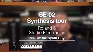 Roland SE-02 : Guided tour of synthesis + review (no spectrum analyser)