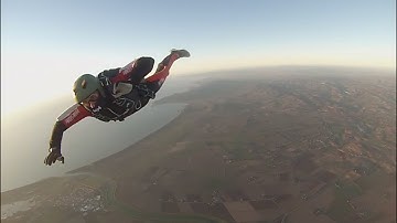 Skydiving Jump - Relative work - 20° jump