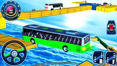 impossible bus stunt game 2024 - Mega Ramp Racing Driving Simulator - android gameplay